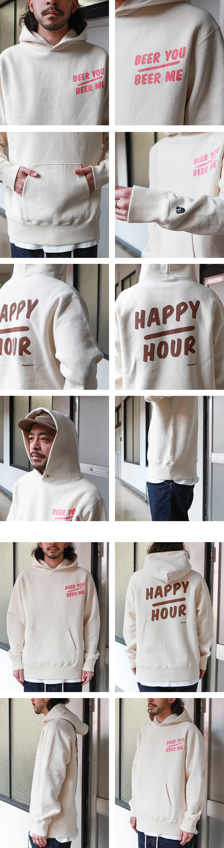 TACOMA FUJI RECORDS HAPPY HOUR BEER YOU BEER ME HOODIE designed by Shuntaro  Watanabe | Brownfloor clothing Official Onlineshop