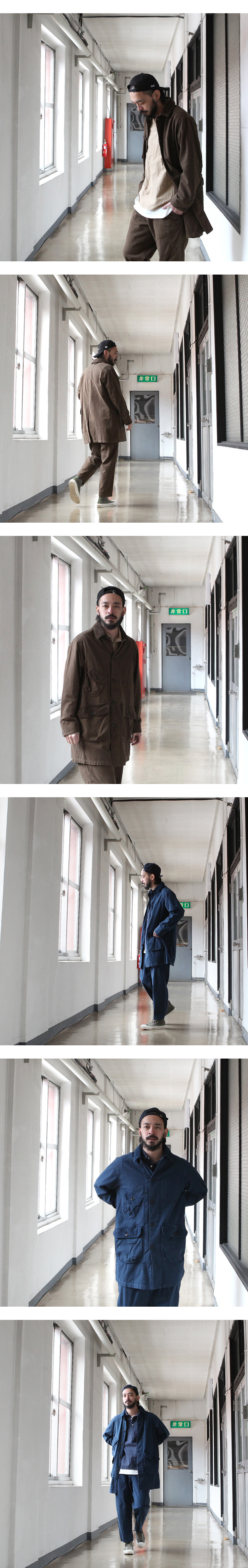 GOHEMP TRANSFER COAT / HEMP CANVAS & HEMP CORDUROY | Brownfloor