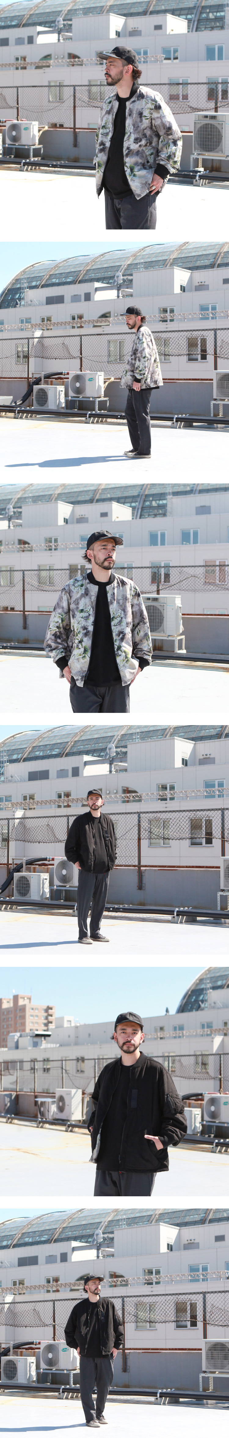 White Mountaineering FLORAL × SUEDE REVERSIBLE BLOUSON 
