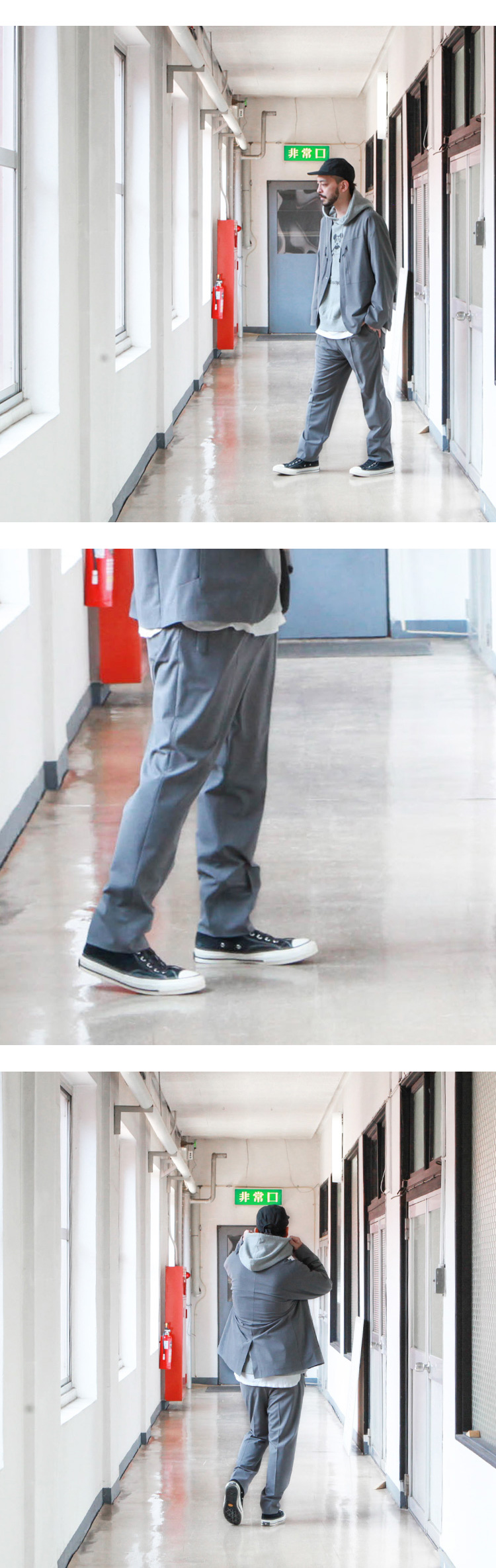 White Mountaineering 2 TUCKED WIDE TAPERED PANTS
