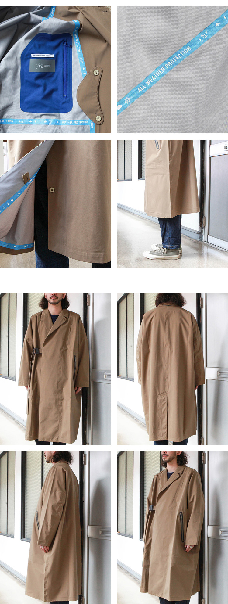 F/CE. WATERPROOF WRAP COAT | Brownfloor clothing Official Onlineshop