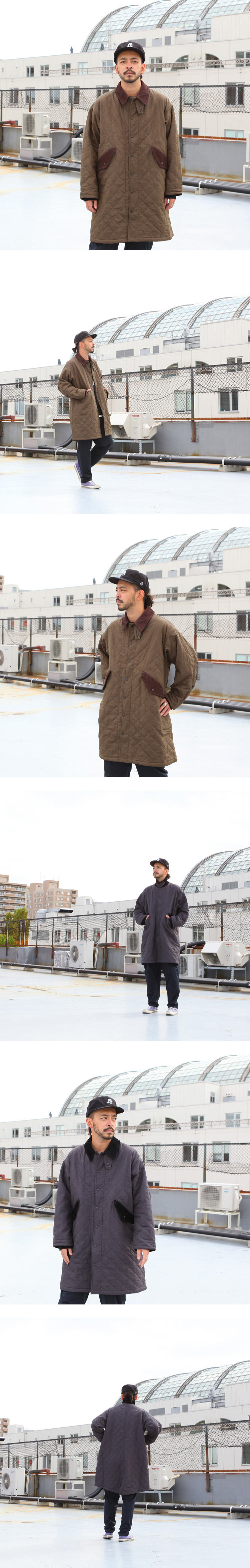GOHEMP SURPLUS JOCKEY COAT / HEMP HEATHER QUILT 2023AW