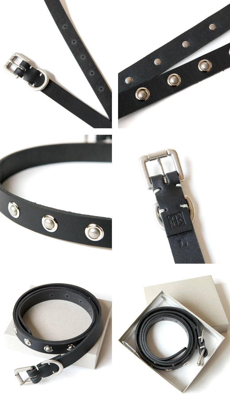 hobo STUDDED BUCKLE BELT COW LEATHER 2023AW