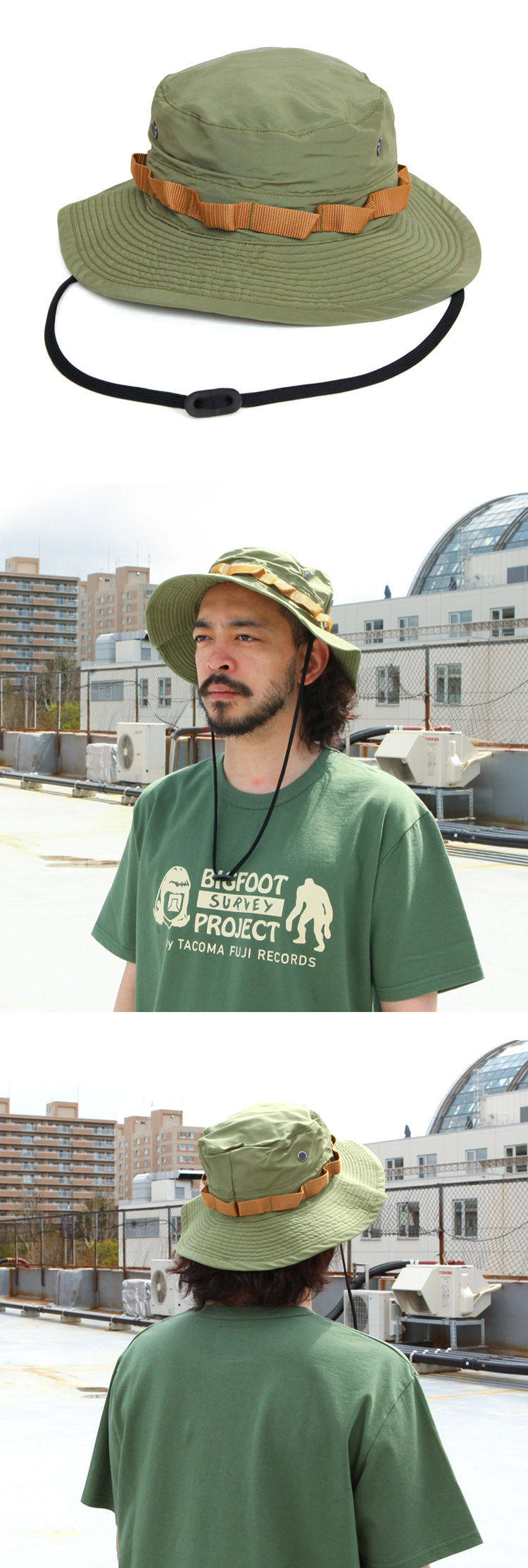 TACOMA FUJI RECORDS BIGFOOT SURVEY PROJECT JUNGLE HAT by DECHO 2023SS