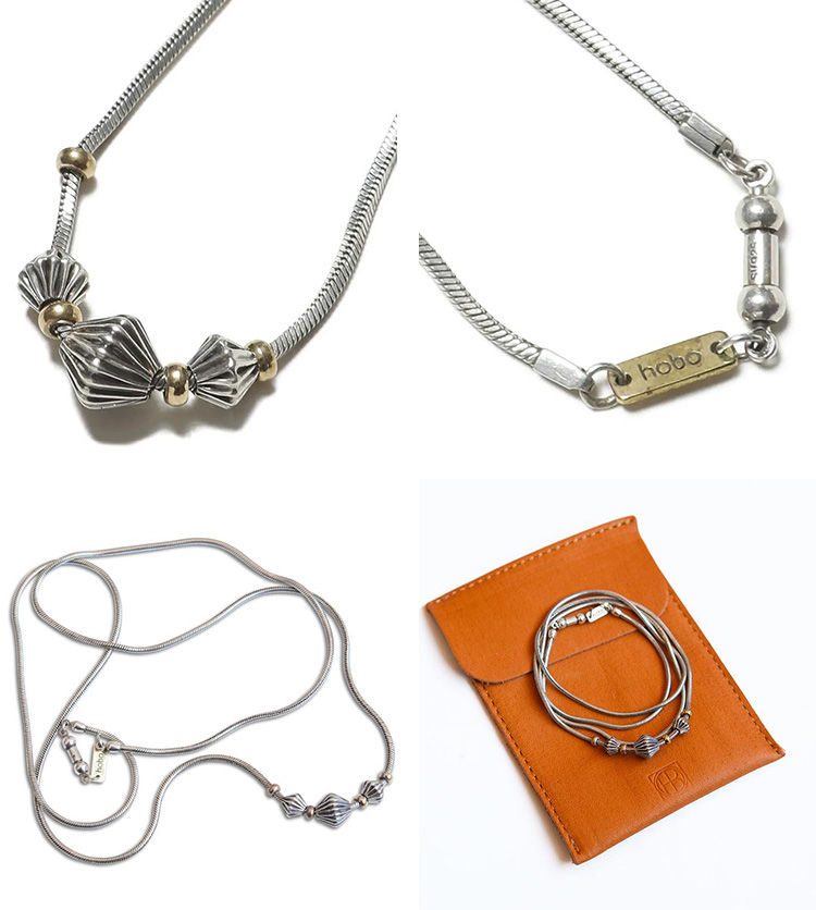 hobo BEADS NECKLACE 925 SILVER with BRASS 2024AW