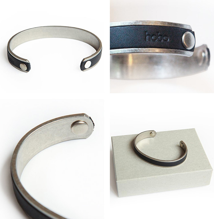 hobo BRASS BRACELET NARROW with COW LEATHER 2024SS