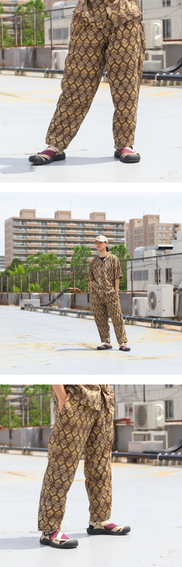 GOHEMP GREEN HILL PANTS / INDIAN BLOCK PRINT 2025SS | Brownfloor