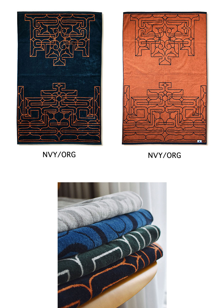 二風谷ワークス アイヌ文様今治タオルブランケット 