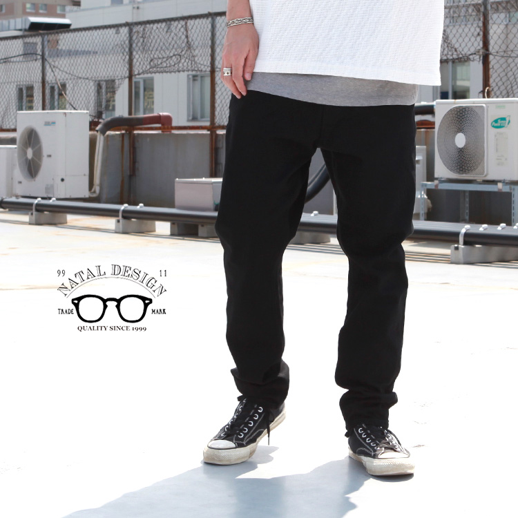 S600-s Sarouel Pants Stretch -ALL BLACK- - NATAL DESIGN