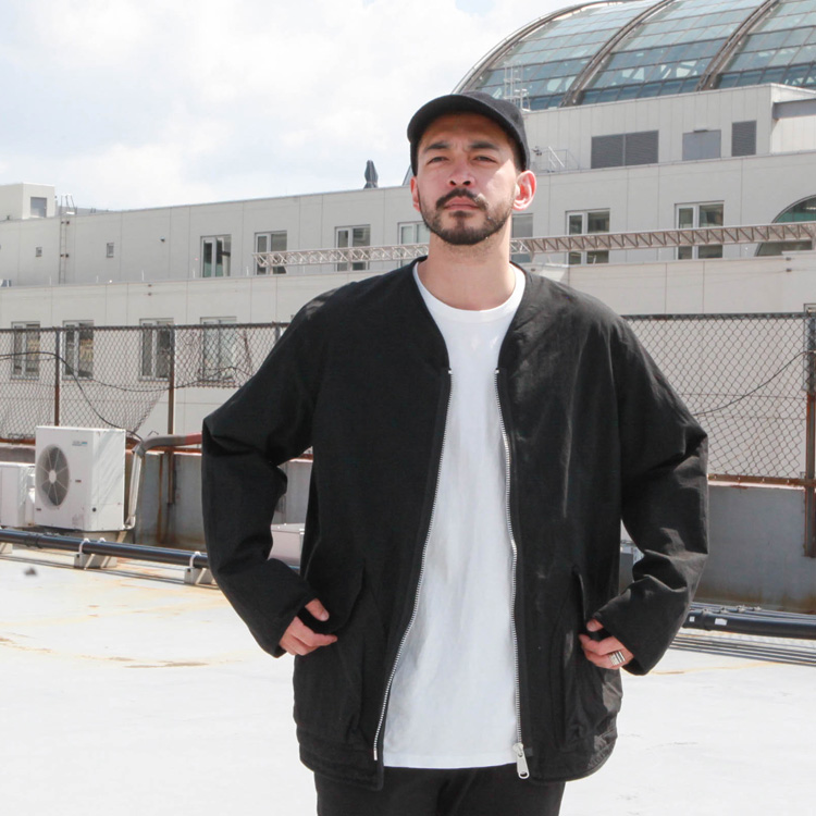 SAGE DE CRET コットンダンプ×フラノ リバーシブルノーカラー