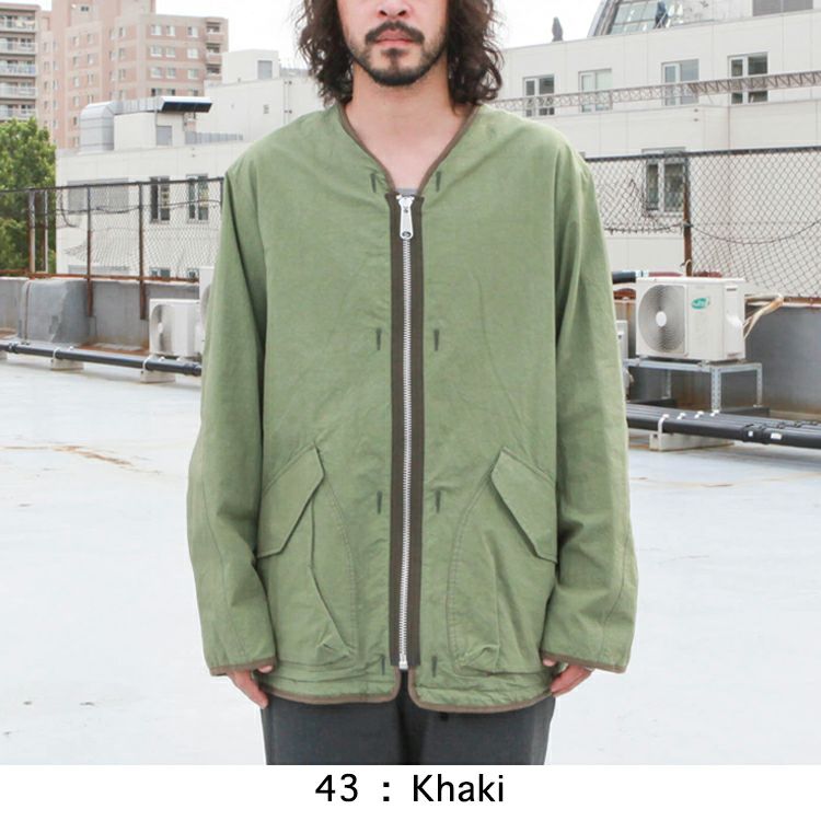 SAGE DE CRET コットンダンプ×フラノ リバーシブルノーカラー