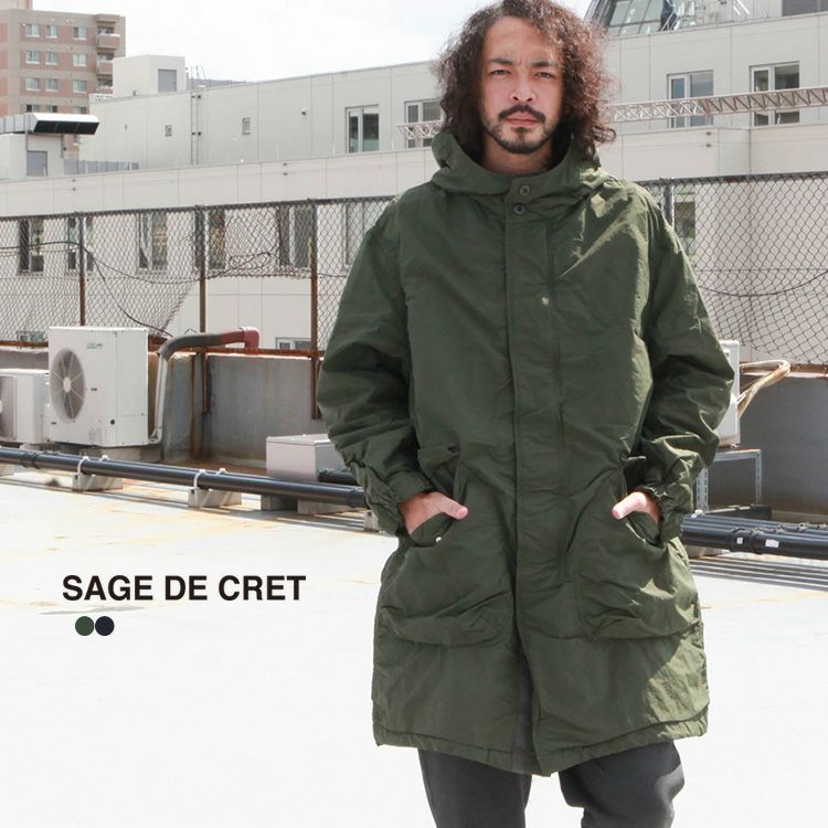 SAGE DE CRET ナイロン高密度タフタ フーデットコート | Brownfloor