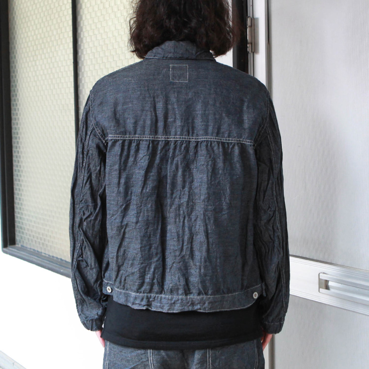 SAGE DE CRET 6.5oz Linen デニム ショートジャケット | Brownfloor