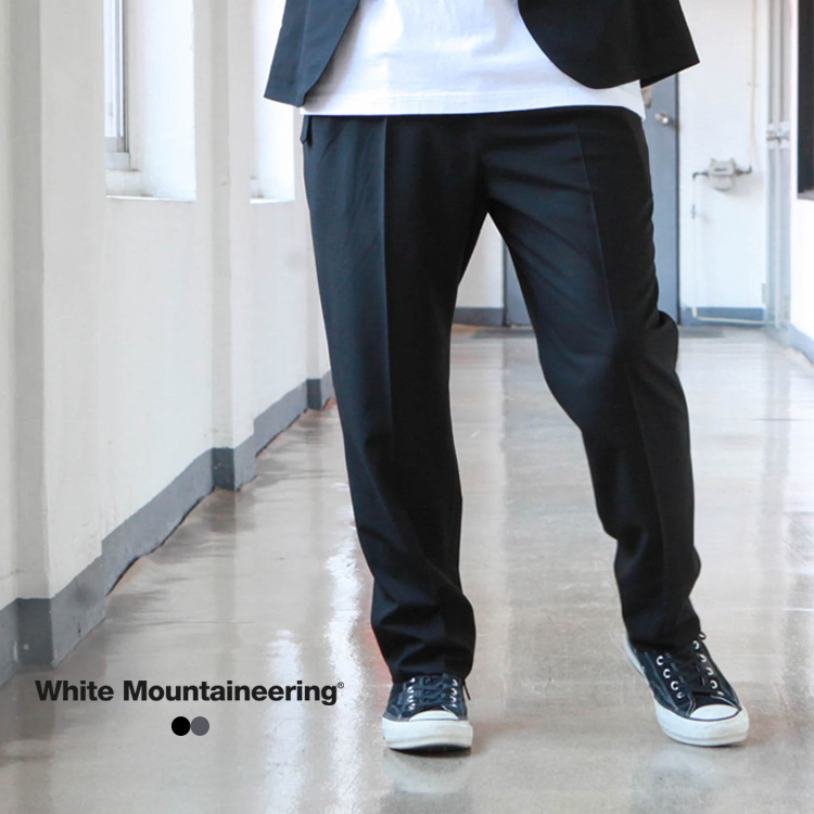 White Mountaineering 2 TUCKED WIDE TAPERED PANTS