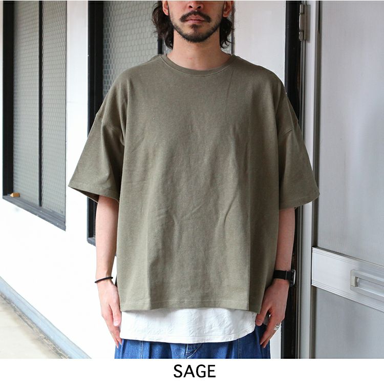 NATAL DESIGN HEMP WIDE TEE 3 2023SS | Brownfloor clothing Official