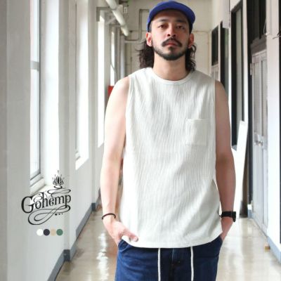 GOHEMP ゴーヘンプ｜10oz JERSEY SLIT PK TANK TOP (ティール