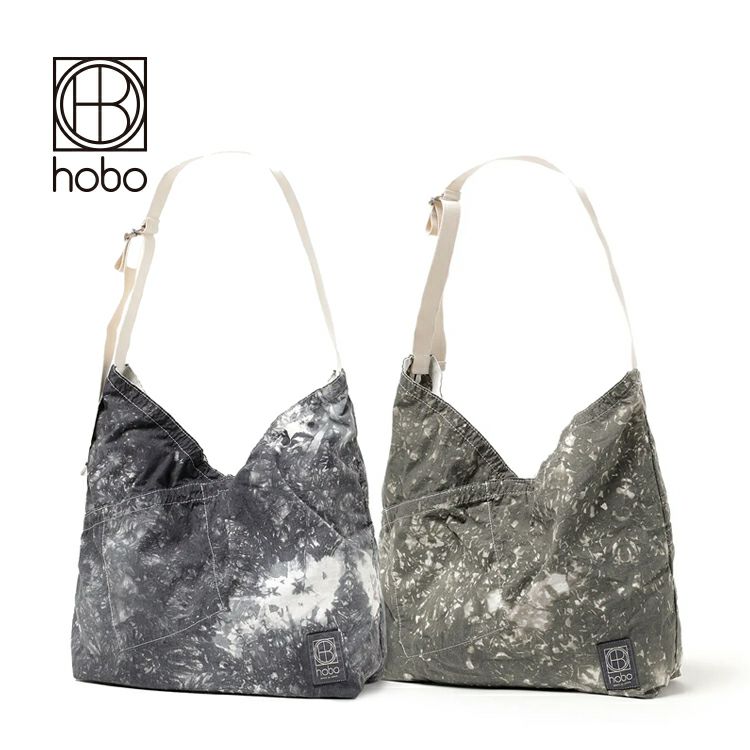 hobo AZUMA SHOULDER BAG M COTTON NYLON RIPSTOP CAMO TIE-DYED